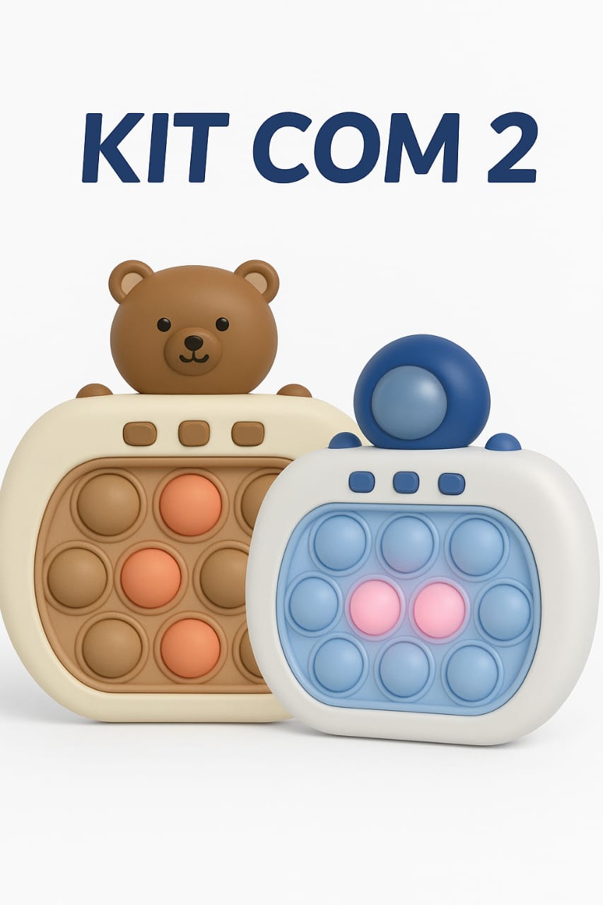 PopMaster™ - Brinquedo educativo para 5 anos, (KIT COM 2 + CARD INFANTIL)