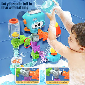 Kit OctoTubo™ com 27 Peças de Montagem para Banho - Engenharia Divertida e Criatividade na Água - Gaells (2 anos)