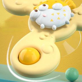 Kit SpinnerBath™ com 3 Brinquedos de Banho Giratórios - Estímulo Sensorial e Coordenação - Gaells (1 ano)