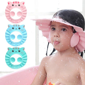 Touca de Banho BabyGaells™ – Protege Olhos e Ouvidos no Banho (0 a 2 anos)