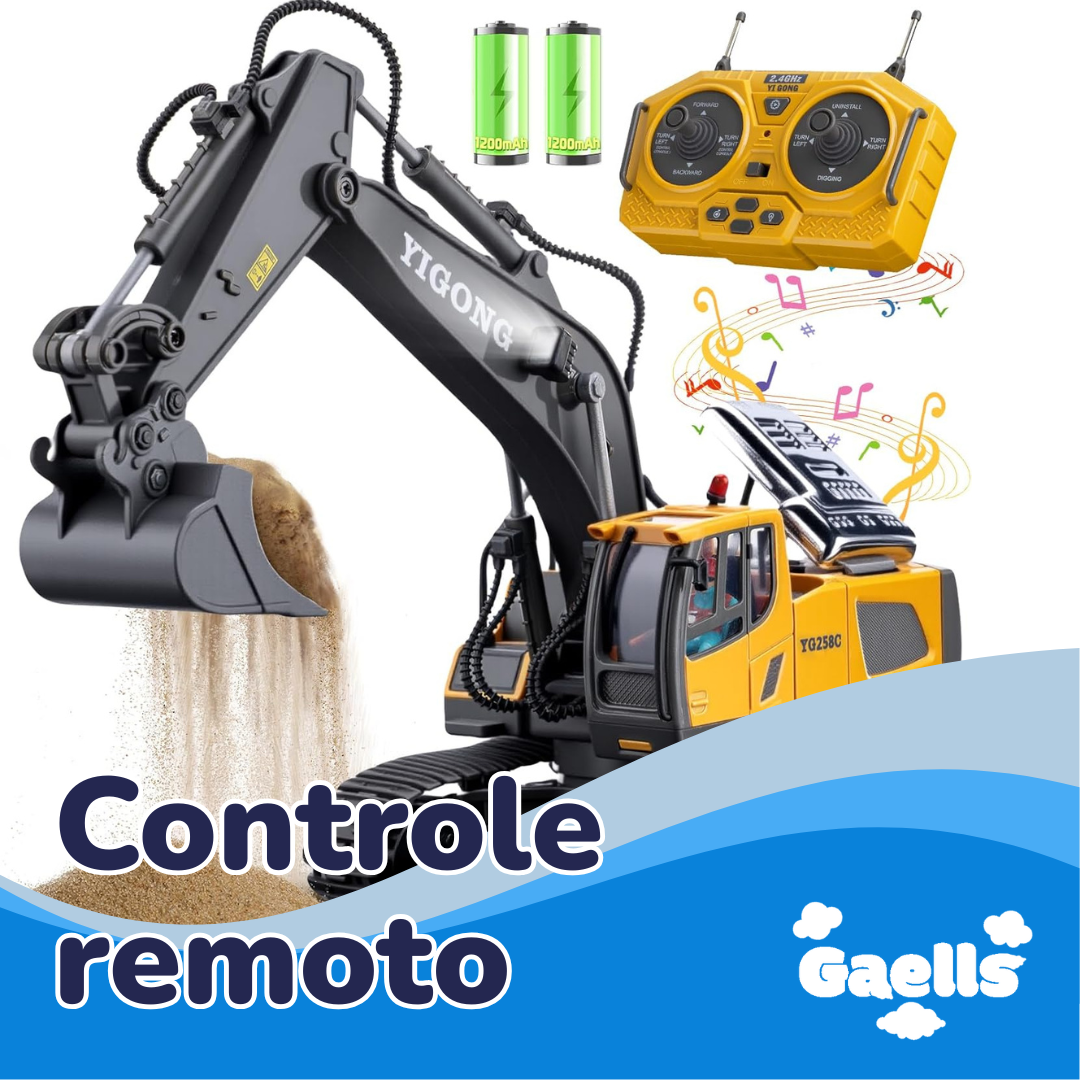 Escavadeira Brinquedo com Controle Remoto - Gaells